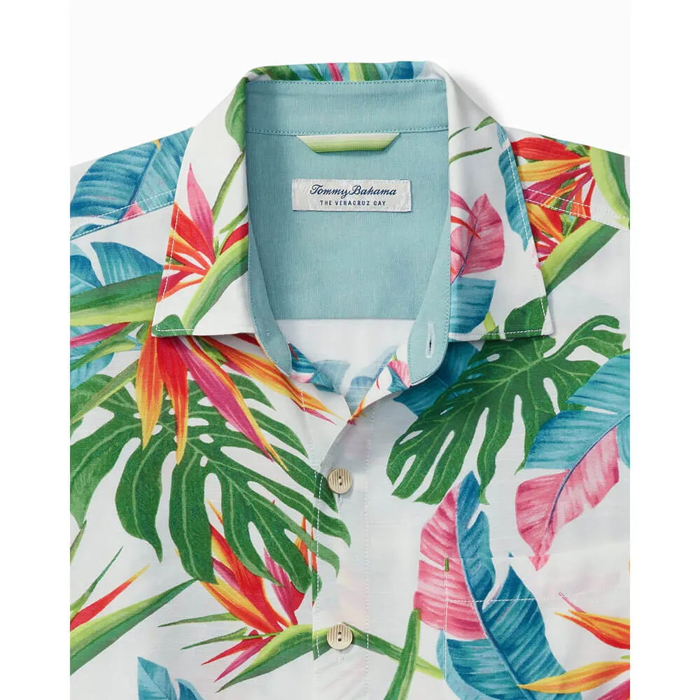 Tommy Bahama Veracruz Cay Tropic Toss Camp Shirt - White Tommy Bahama Clothing