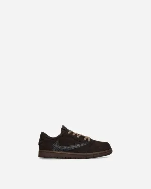 Travis Scott Air Jordan 1 Low (TD) Sneakers Velvet Brown / Dark Mocha