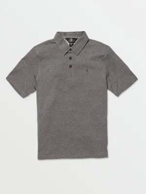 Volcom Wowzer Polo Boys Short Sleeve Shirt (Age 8-14) Stealth Volcom