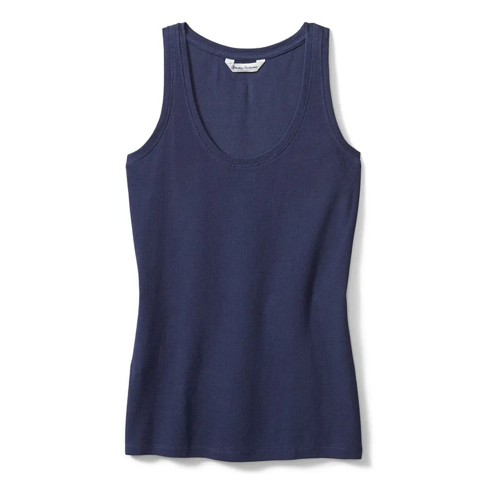 Womens Tommy Bahama Sportswear Tommy Bahama Women's New Barrier Bay Rib Tank Top - Island Navy*