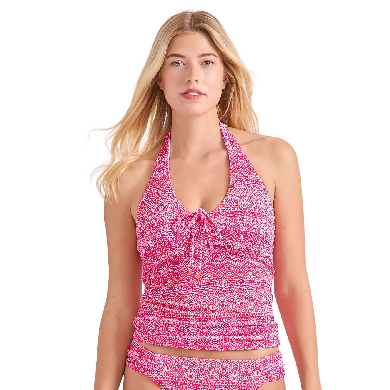 Womens Tommy Bahama Swimwear Tommy Bahama Island Cays Point Reversible Tankini Top - Pink Maui