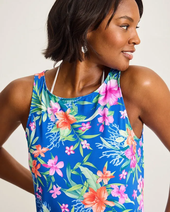 Womens Tommy Bahama Swimwear Tommy Bahama Isola Vita Flounce Spa Dress Cover Up - Palace Blue